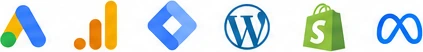 Google Ads, Google Analytics, WordPress, Shopify, Meta